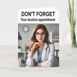 Tarjeta No te olvides de tu cita con el médico.