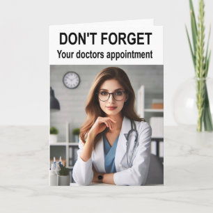 Tarjeta No te olvides de tu cita con el médico.