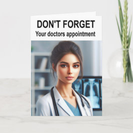 Tarjeta No te olvides de tu cita con el médico.