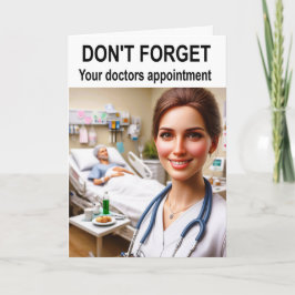 Tarjeta No te olvides de tu cita con el médico.
