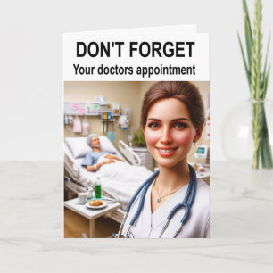 Tarjeta No te olvides de tu cita con el médico.