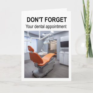 Tarjeta No te olvides de tu cita dental.