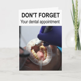 Tarjeta No te olvides de tu cita dental.