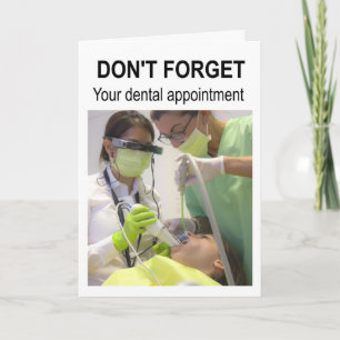Tarjeta No te olvides de tu cita dental.