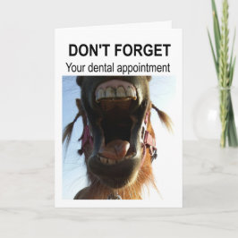 Tarjeta No te olvides de tu cita dental.