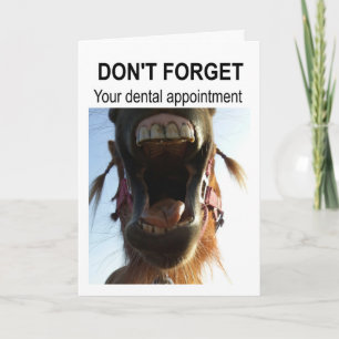 Tarjeta No te olvides de tu cita dental.