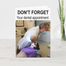 Tarjeta No te olvides de tu cita dental.