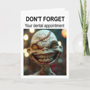 Tarjeta No te olvides de tu cita dental.