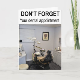 Tarjeta No te olvides de tu cita dental.