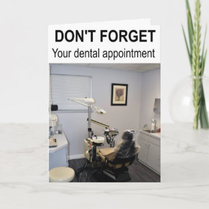 Tarjeta No te olvides de tu cita dental.