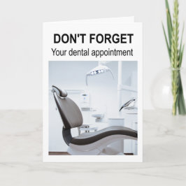 Tarjeta No te olvides de tu cita dental.