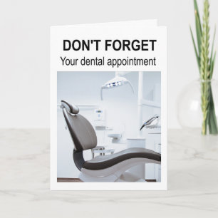 Tarjeta No te olvides de tu cita dental.