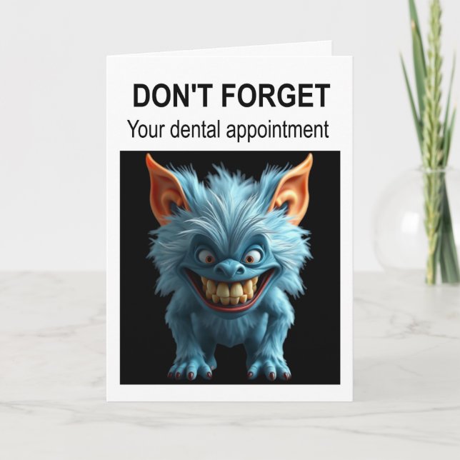 Tarjeta No te olvides de tu cita dental. (Anverso)