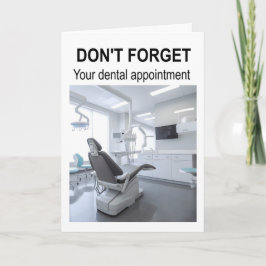 Tarjeta No te olvides de tu cita dental.