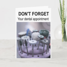 Tarjeta No te olvides de tu cita dental.
