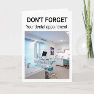 Tarjeta No te olvides de tu cita dental.