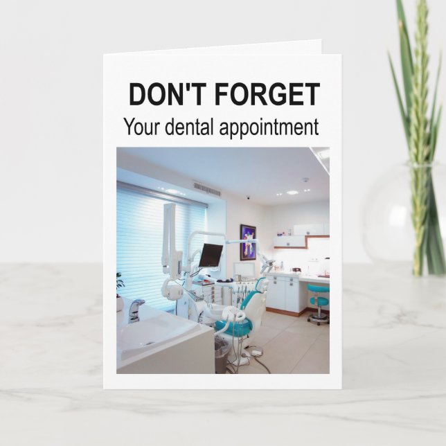Tarjeta No te olvides de tu cita dental. (Anverso)