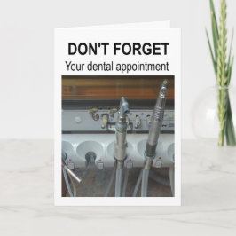 Tarjeta No te olvides de tu cita dental.