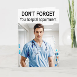 Tarjeta No te olvides de tu cita en el hospital.