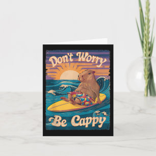 Tarjeta No te preocupes por ser cappy Curioso Surfing en C