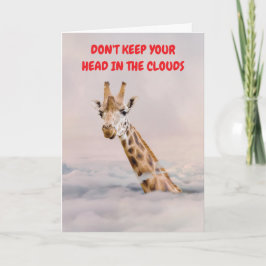 TARJETA NO TE QUEDES CON LA CABEZA EN LAS NUBES.