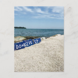 Tarjeta "No te rindas con las rocas en la bahía"