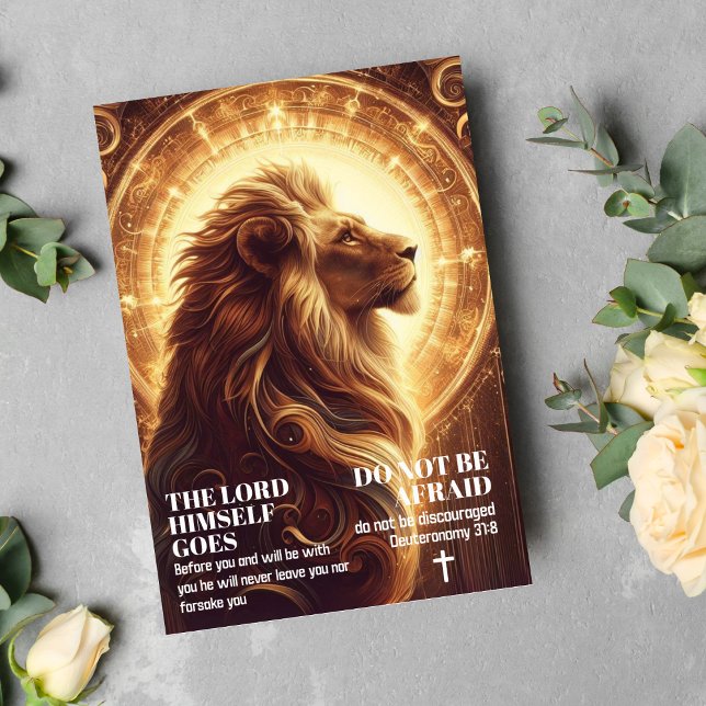 Tarjeta No tenga miedo de la deuteronomía 31:8 (Subido por el creador)