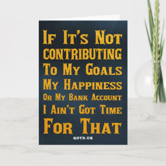 Tarjeta No tengo tiempo para eso