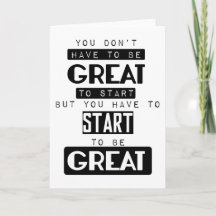 no tienes que ser genial para empezar motivacional