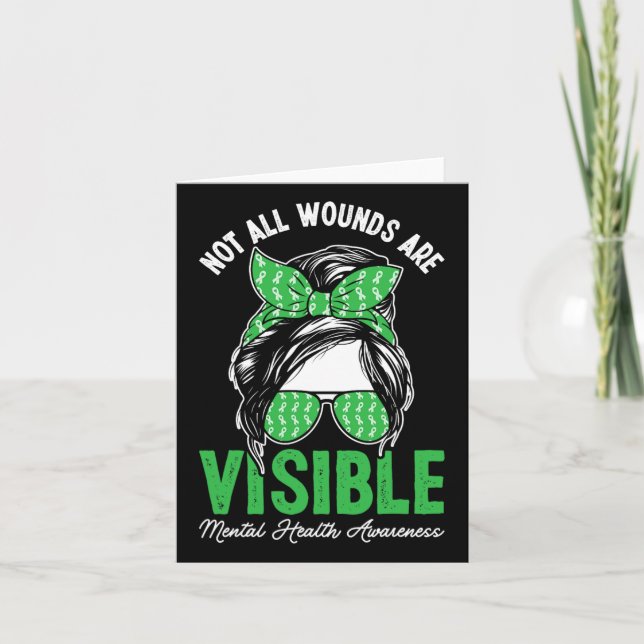 Tarjeta No Todas Las Heridas Son Visibles Y Difíciles Para (Anverso)