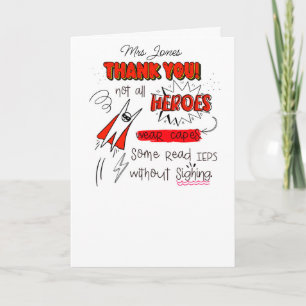 Tarjeta No todos los héroes llevan capas Profesor de SEN S