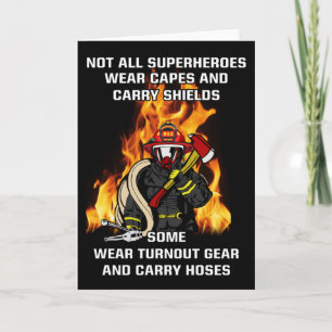 Tarjeta No todos los superhéroes... bombero