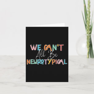 Tarjeta No todos podemos ser conscientes del autismo retro