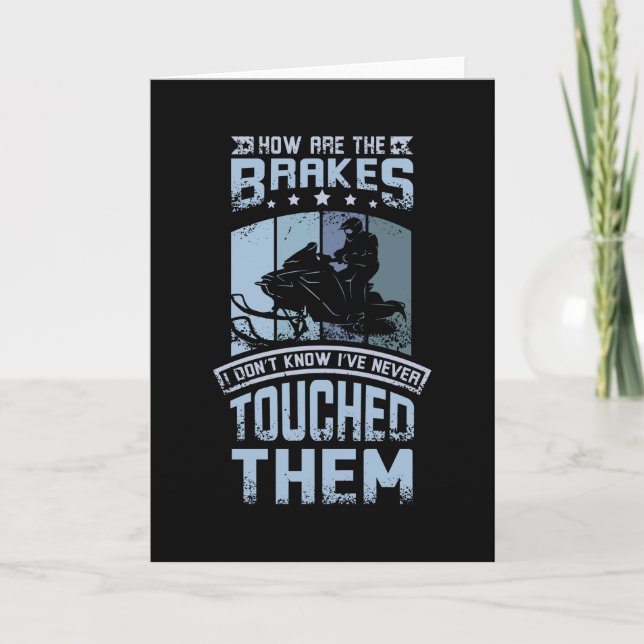 Tarjeta No Toque Nunca Los Frenos En Snowmobile (Anverso)