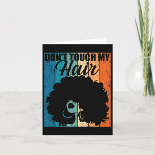 Tarjeta No Toques Mi Pelo Divertido Afro Pelo Natural Muje