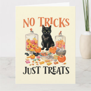 Tarjeta "No trucos solo dulces"