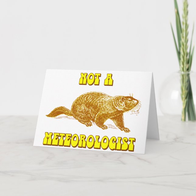 Tarjeta No un meteorólogo Groundhog (Anverso)