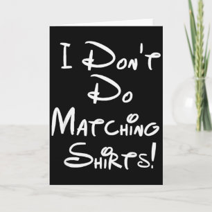 Tarjeta No Uso Camisetas a Juego Parejas Divertidas