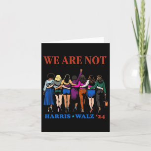 Tarjeta No vamos a regresar Kamala Harris Waltz 24