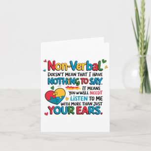 Tarjeta No verbialmente no significa que no tenga nada que