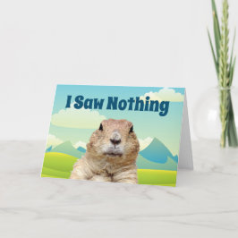 Tarjeta No vi nada el Día de la Marmota