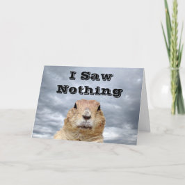 Tarjeta No vi nada el Día de la Marmota