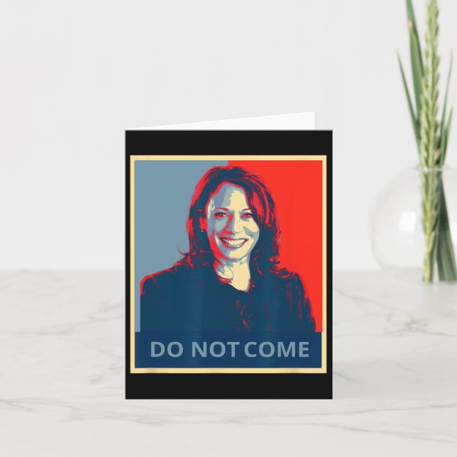 Tarjeta No viene la política divertida de Kamala Harris Sh (Anverso)