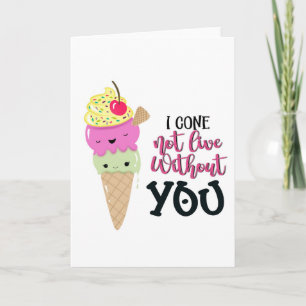 Tarjeta No vivo sin helados