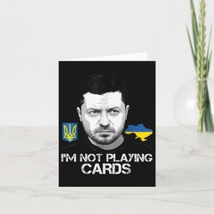 Tarjeta No voy a jugar a las cartas apoyo a Zelensky Trump