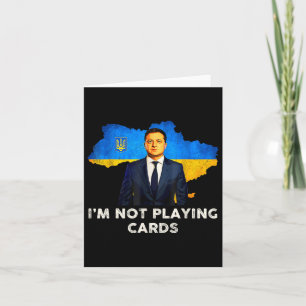 Tarjeta No voy a jugar a las cartas apoyo a Zelensky Trump