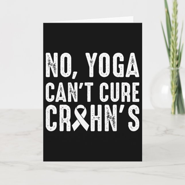 Tarjeta No Yoga Cant Cure Crohn's Disease  (Anverso)