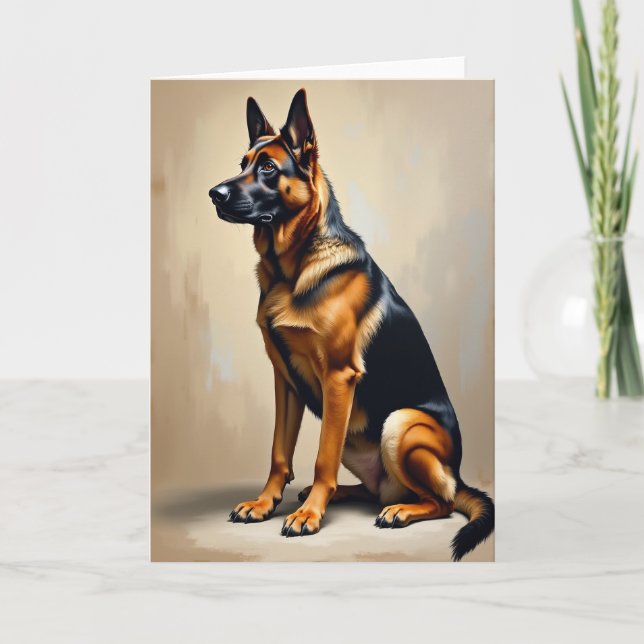 Tarjeta Noble del Día del Padre Dulce Perro (Anverso)