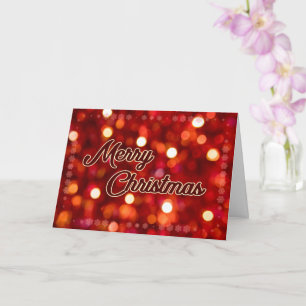 Tarjeta Noble Feliz Navidad con brillante elegancia roja