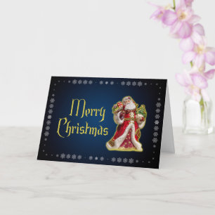 Tarjeta Noble Feliz Navidad con Santa Claus!